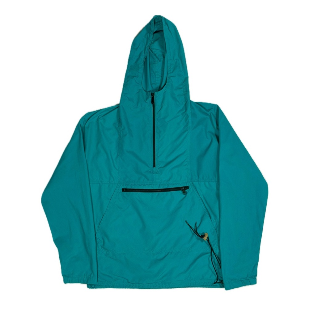 Vtg Woolrich Made in USA 100% nylon teal green Anorak windbreaker men's medium